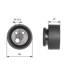 įtempiklio skriemulys, paskirstymo diržas GATES T41116