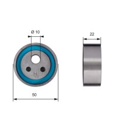 įtempiklio skriemulys, paskirstymo diržas GATES T41154