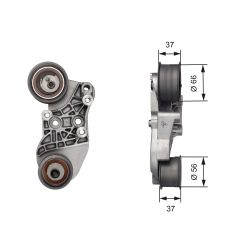 įtempiklio skriemulys, paskirstymo diržas GATES T41243