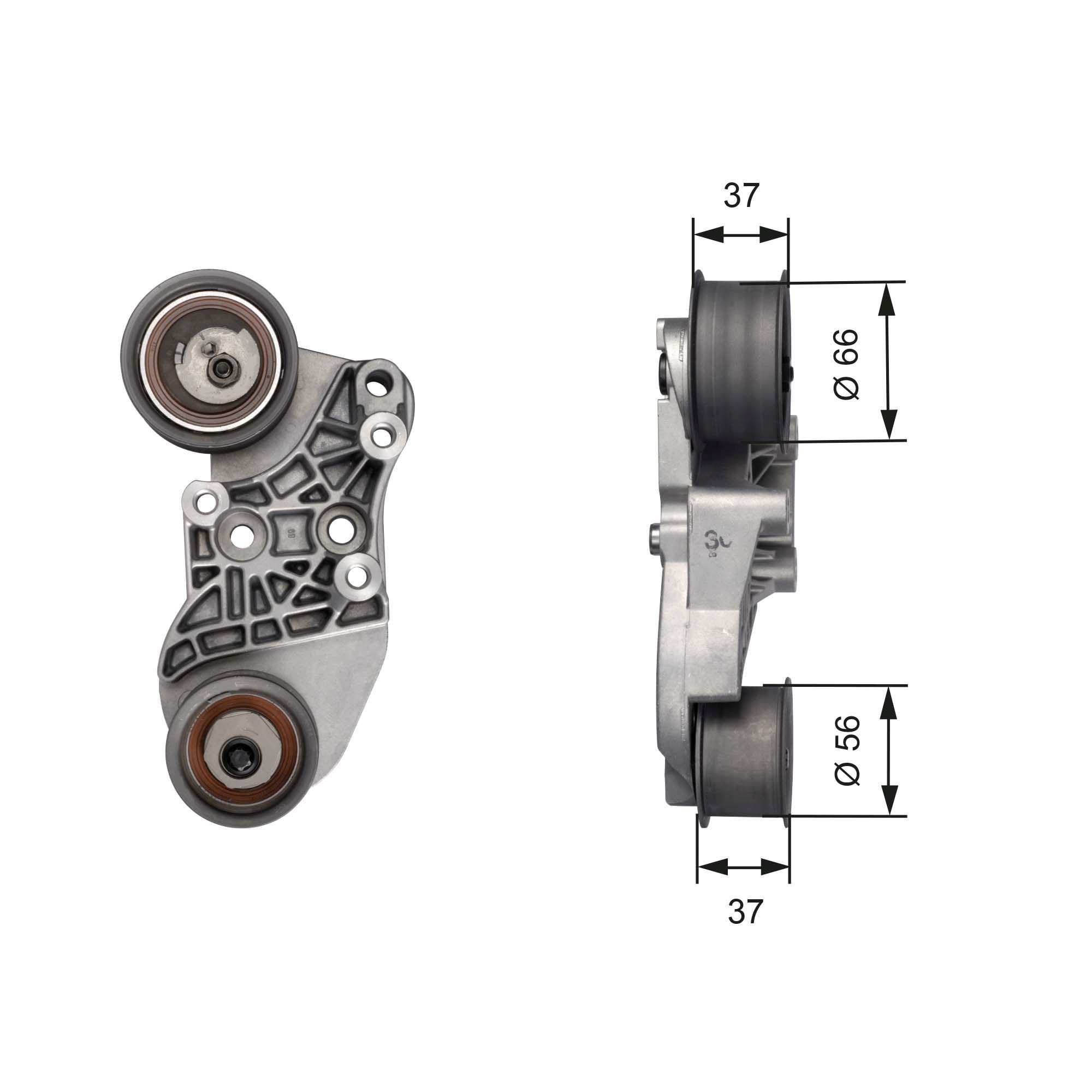 įtempiklio skriemulys, paskirstymo diržas GATES T41243