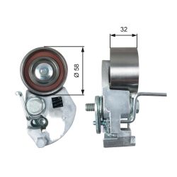 įtempiklio skriemulys, paskirstymo diržas GATES T43133