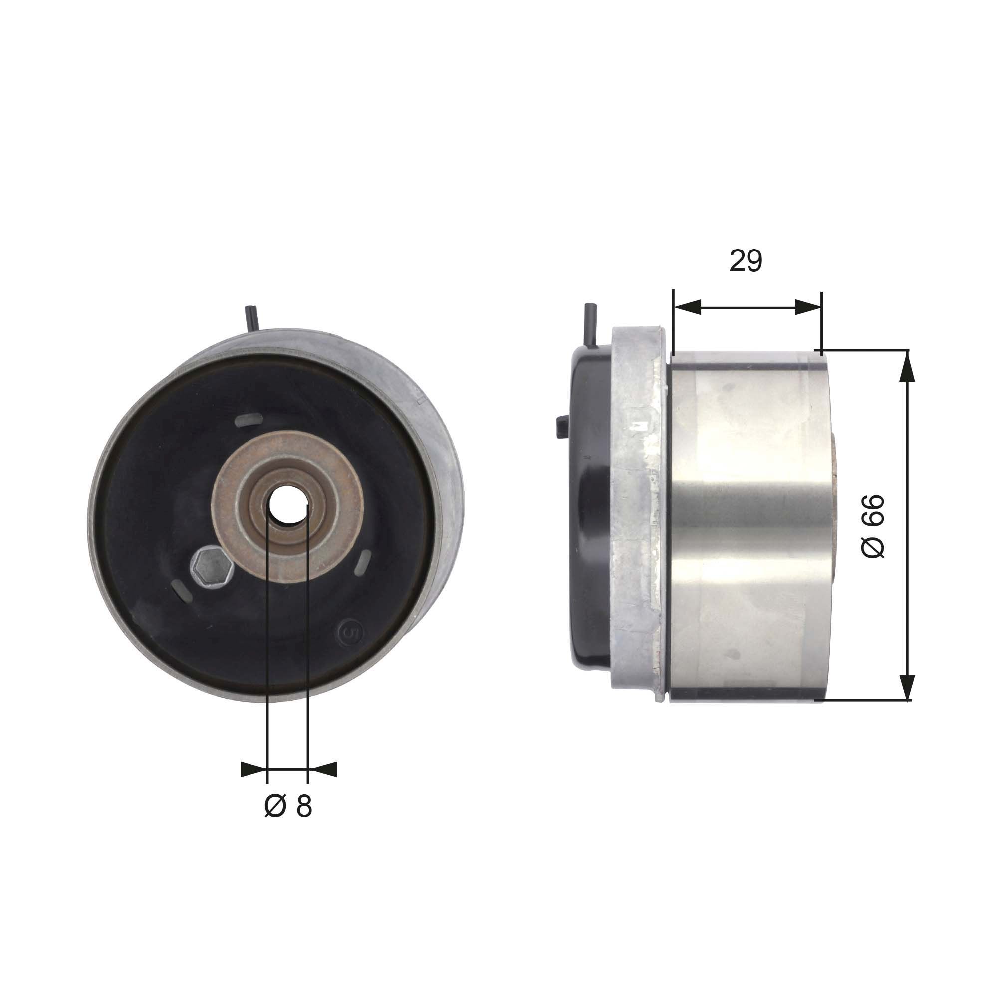 įtempiklio skriemulys, paskirstymo diržas GATES T43143
