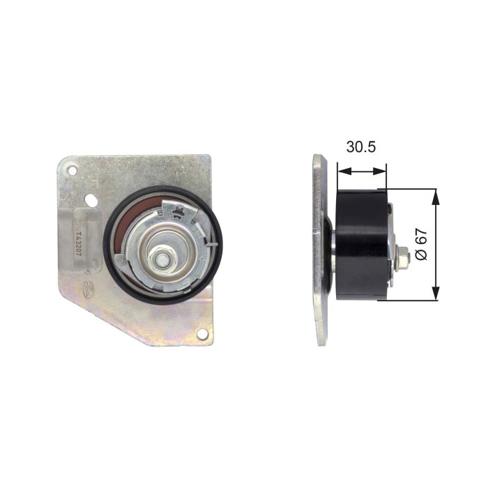 įtempiklio skriemulys, paskirstymo diržas GATES T43207