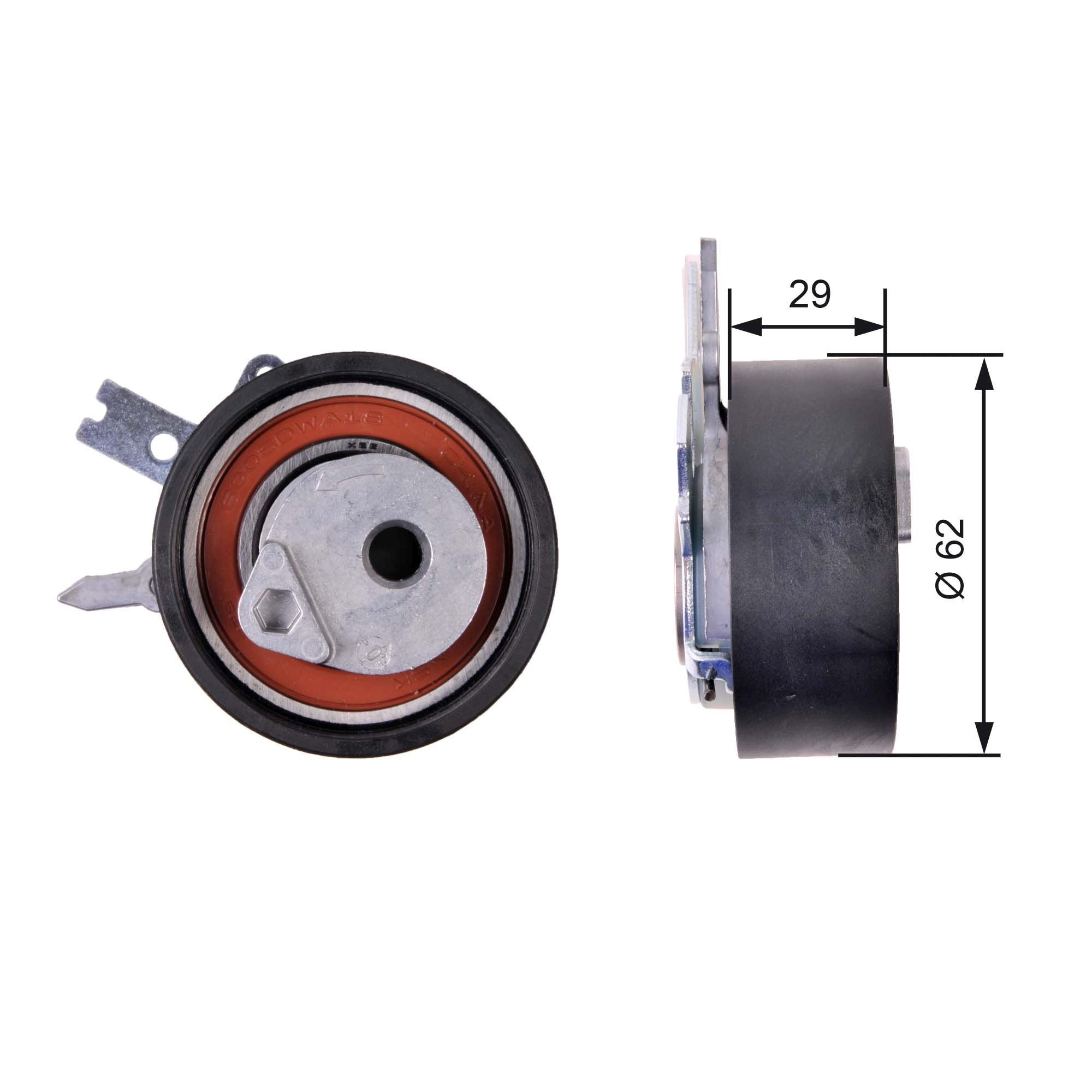 įtempiklio skriemulys, paskirstymo diržas GATES T43218