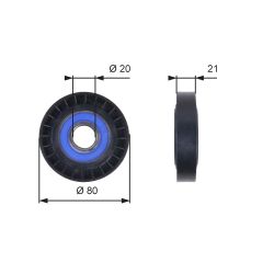 Kreipiantysis skriemulys, V formos rumbuotas diržas GATES T36011