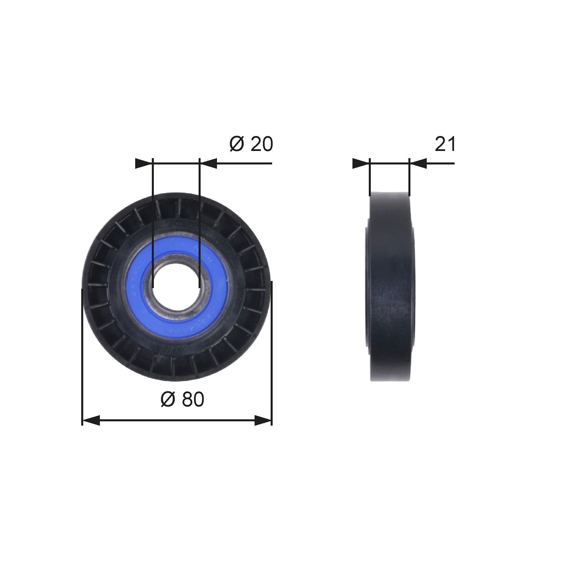 Kreipiantysis skriemulys, V formos rumbuotas diržas GATES T36011