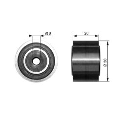 Kreipiantysis skriemulys, V formos rumbuotas diržas GATES T36191