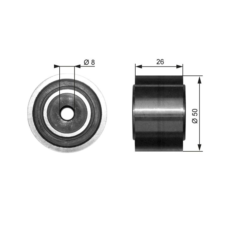 Kreipiantysis skriemulys, V formos rumbuotas diržas GATES T36191