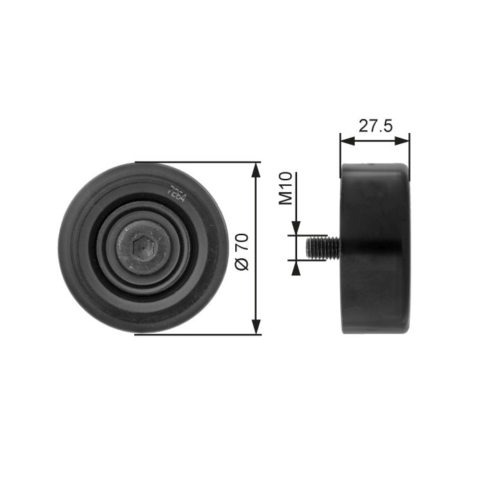 Kreipiantysis skriemulys, V formos rumbuotas diržas GATES T36206
