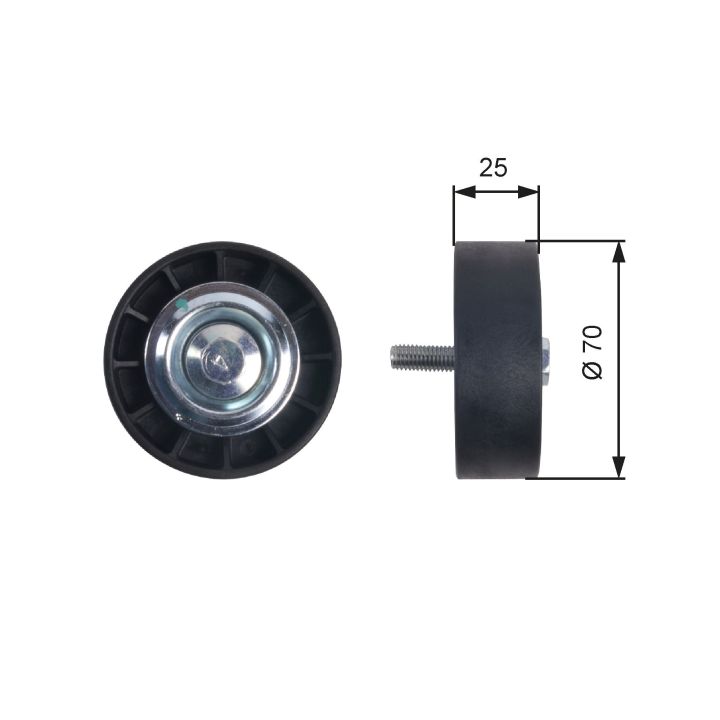 Kreipiantysis skriemulys, V formos rumbuotas diržas GATES T36402