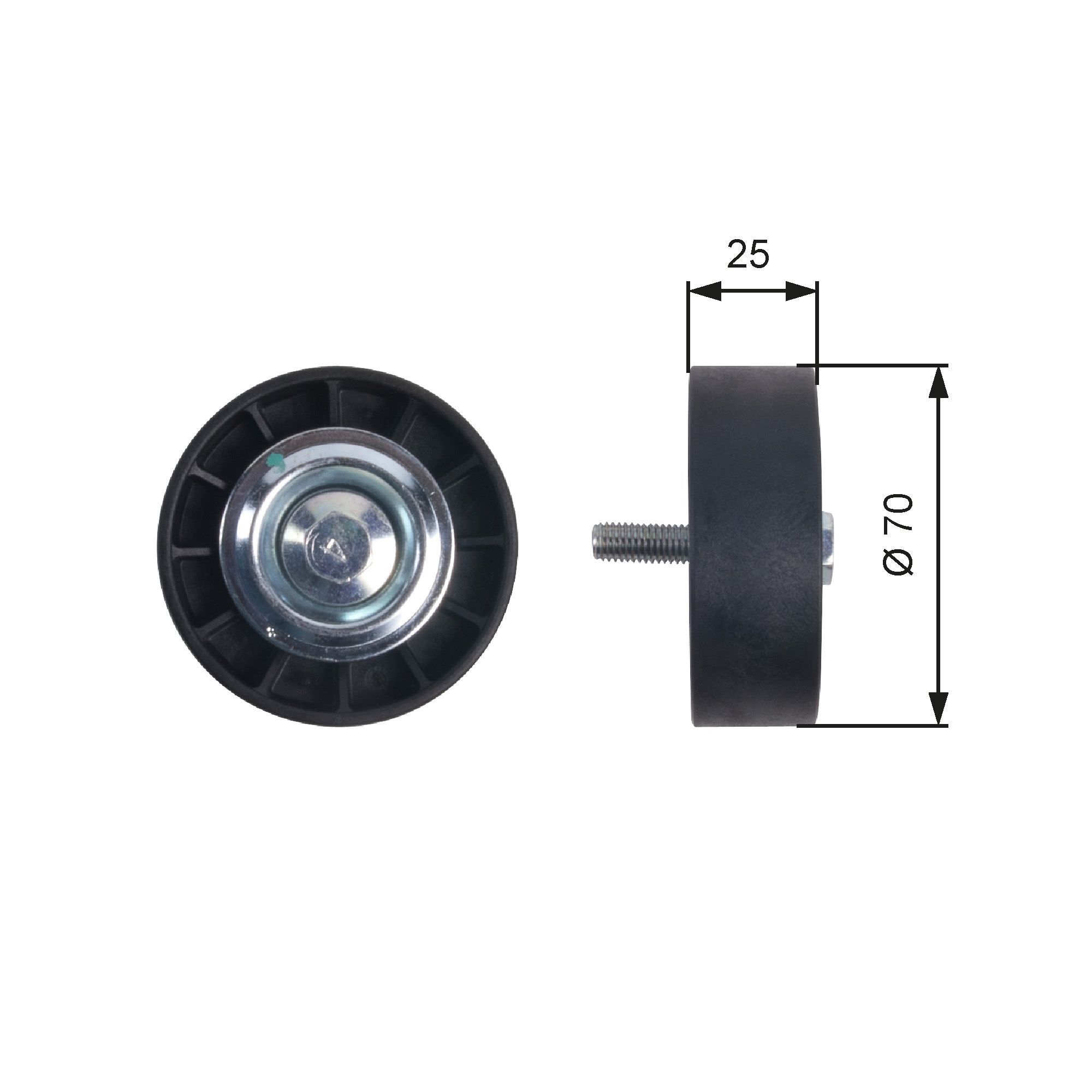 Kreipiantysis skriemulys, V formos rumbuotas diržas GATES T36402