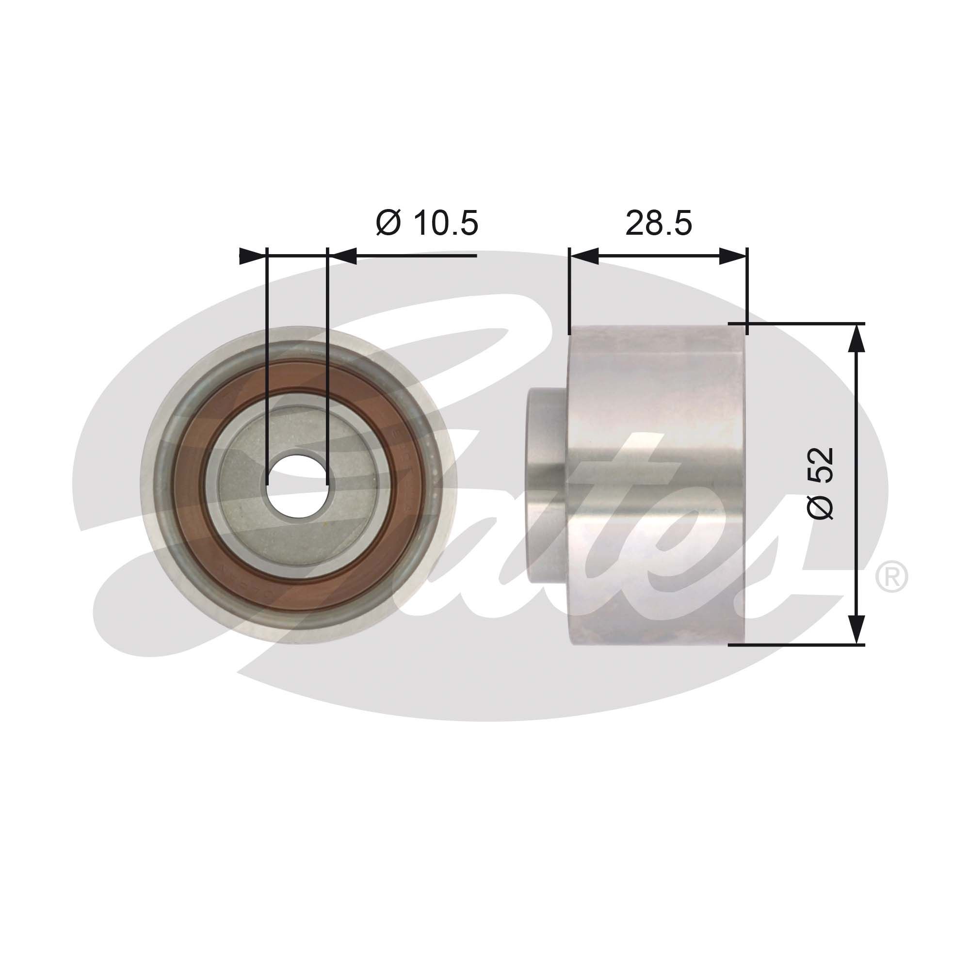 Kreipiantysis skriemulys, paskirstymo diržas GATES T42008