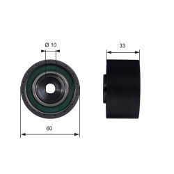 Kreipiantysis skriemulys, paskirstymo diržas GATES T42010