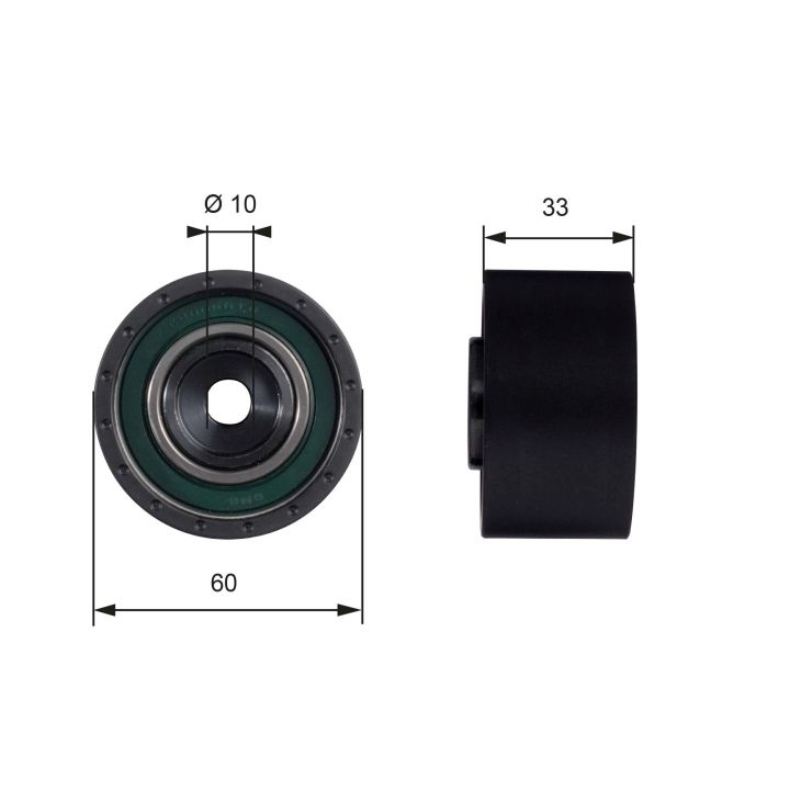 Kreipiantysis skriemulys, paskirstymo diržas GATES T42010