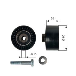 Kreipiantysis skriemulys, paskirstymo diržas GATES T42065