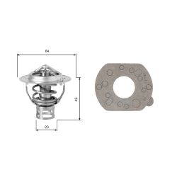 Termostatas, aušinimo skystis GATES TH04077G1