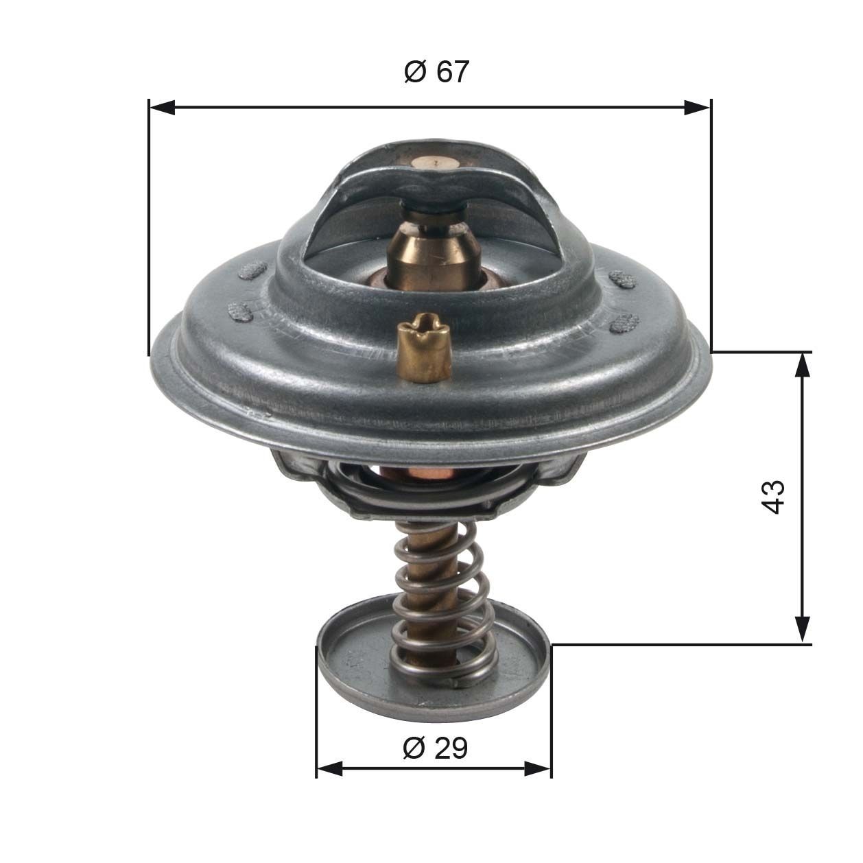 Termostatas, aušinimo skystis GATES TH27680G1