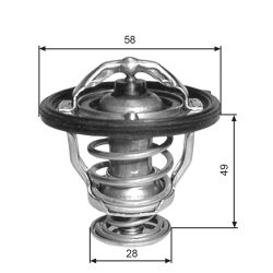 Termostatas, aušinimo skystis GATES TH33682G1