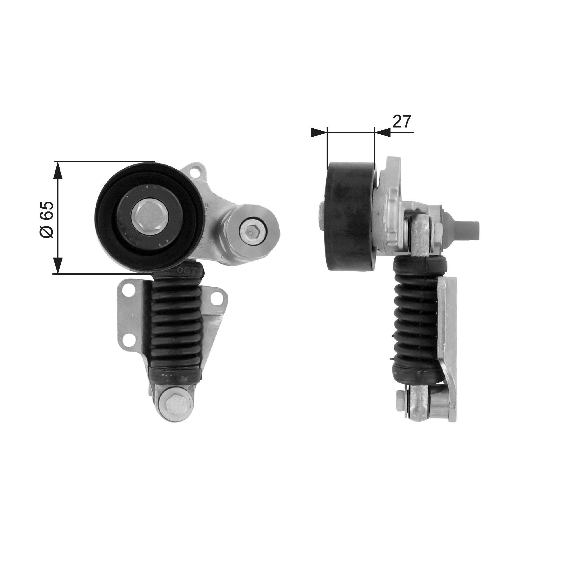 Diržo įtempiklis, V formos rumbuotas diržas GATES T38399