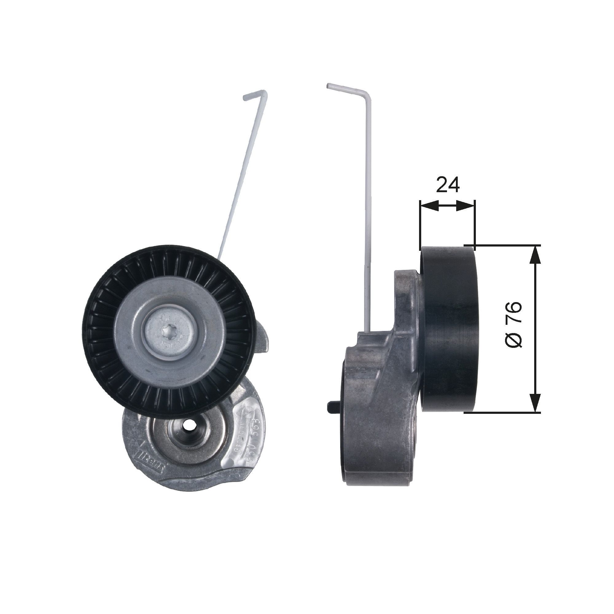 Diržo įtempiklis, V formos rumbuotas diržas GATES T38495