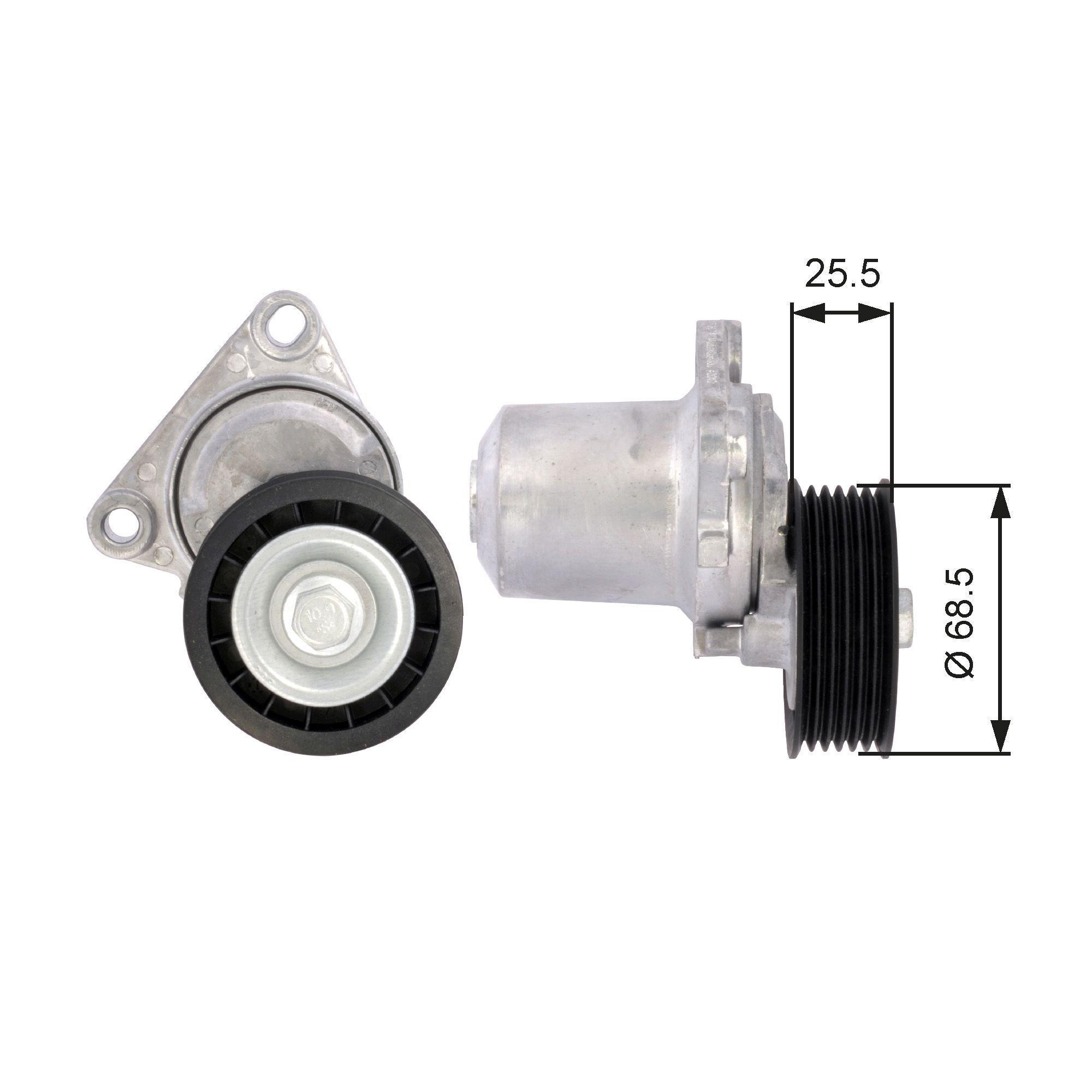 Diržo įtempiklis, V formos rumbuotas diržas GATES T39074