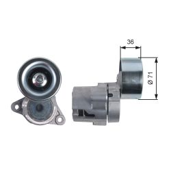 Diržo įtempiklis, V formos rumbuotas diržas GATES T39133