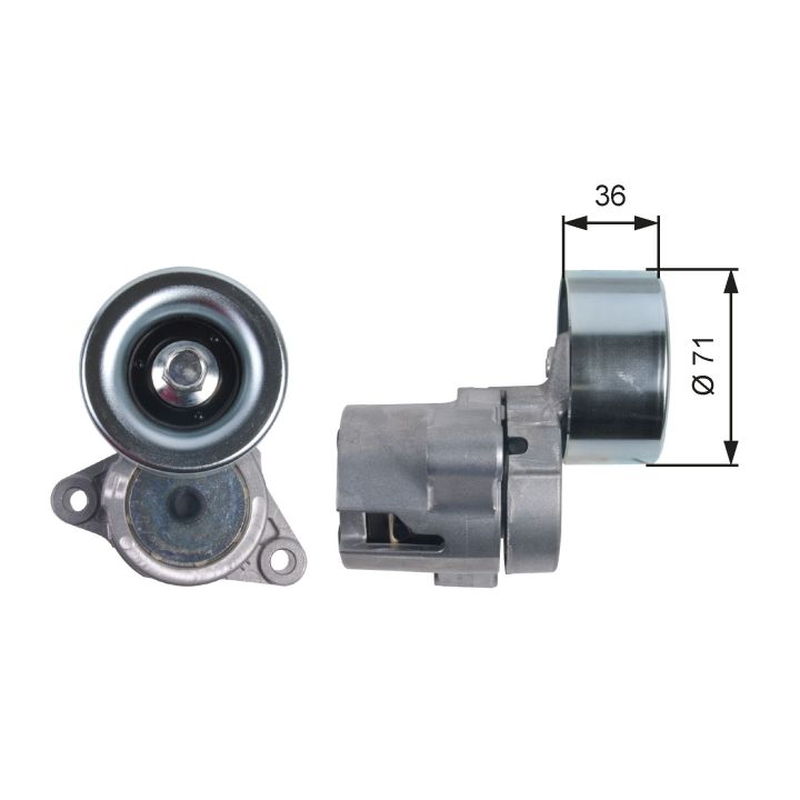 Diržo įtempiklis, V formos rumbuotas diržas GATES T39133