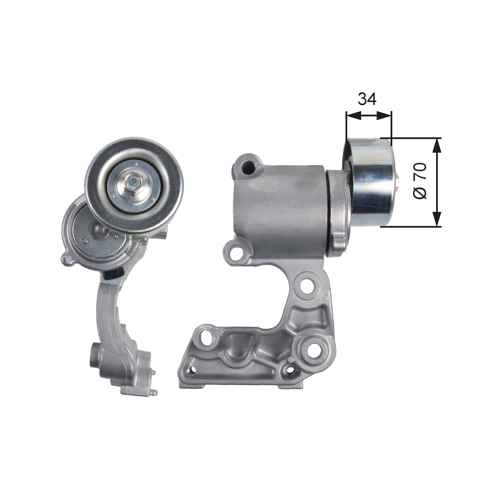 Diržo įtempiklis, V formos rumbuotas diržas GATES T39140