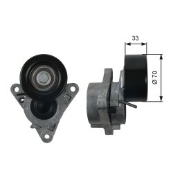 Diržo įtempiklis, V formos rumbuotas diržas GATES T39171