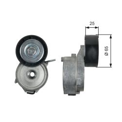 Diržo įtempiklis, V formos rumbuotas diržas GATES T39211