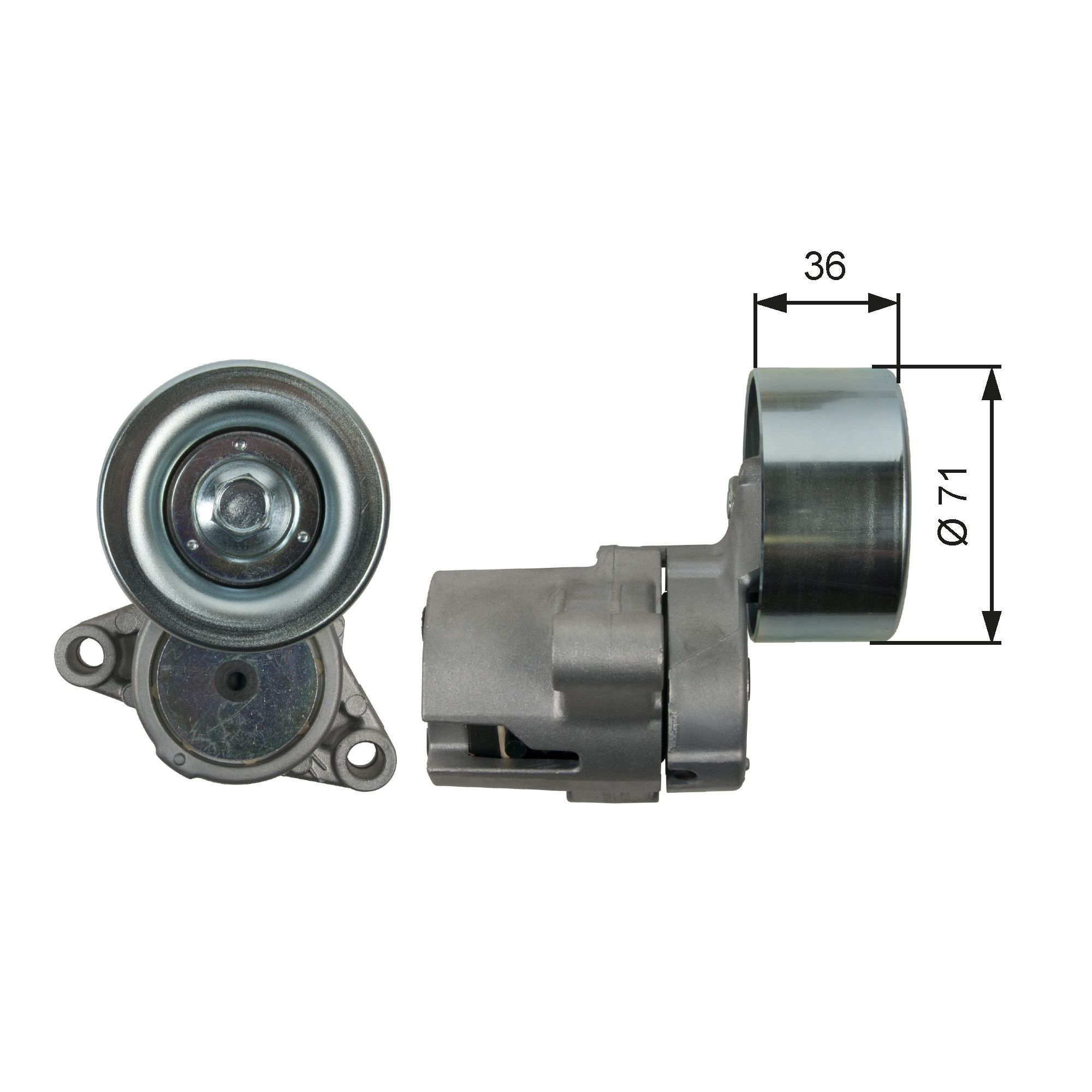 Diržo įtempiklis, V formos rumbuotas diržas GATES T39249