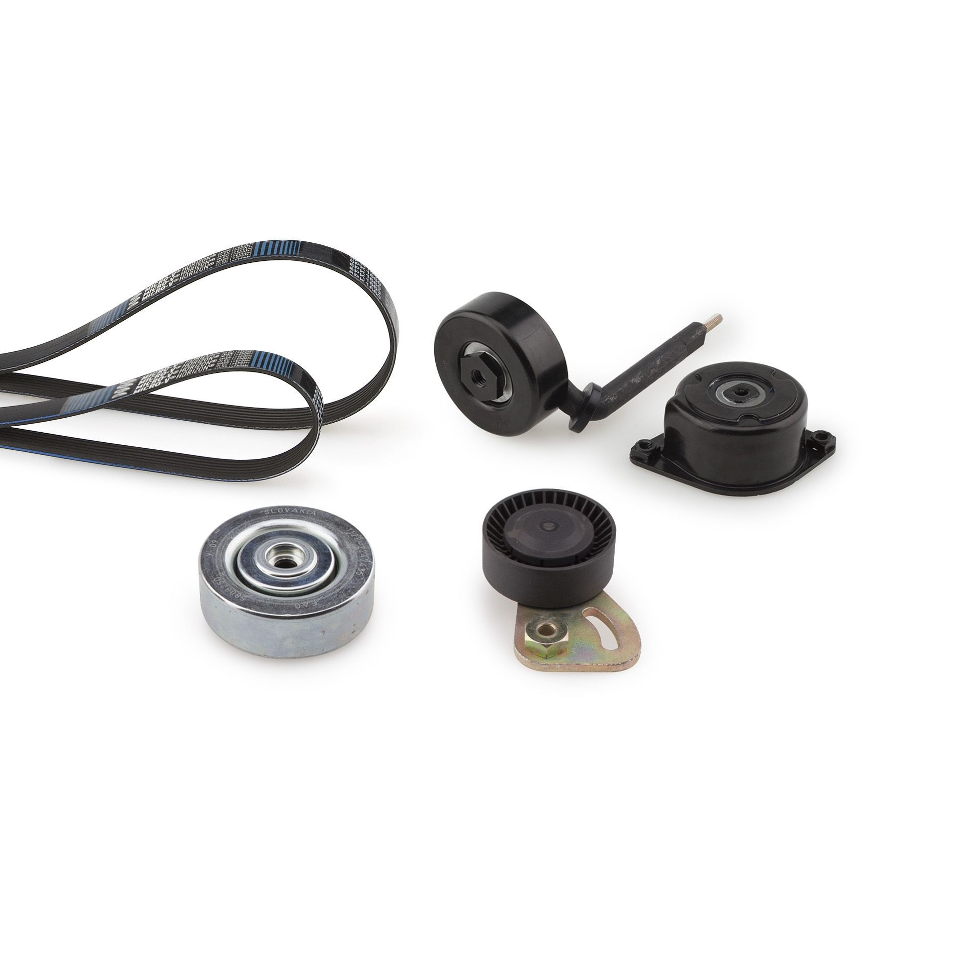 V formos rumbuotas diržas, komplektas GATES K015PK2030