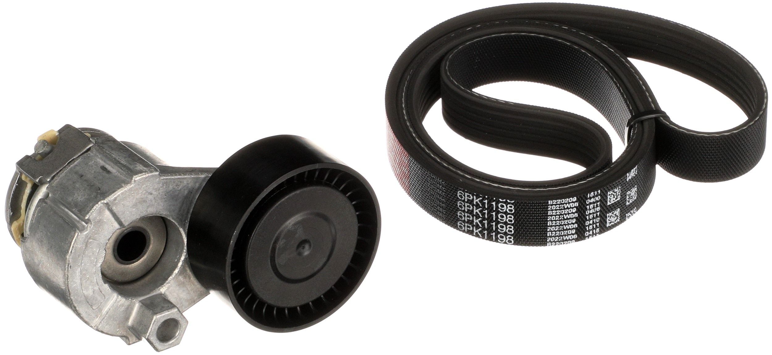 V formos rumbuotas diržas, komplektas GATES K016PK1198