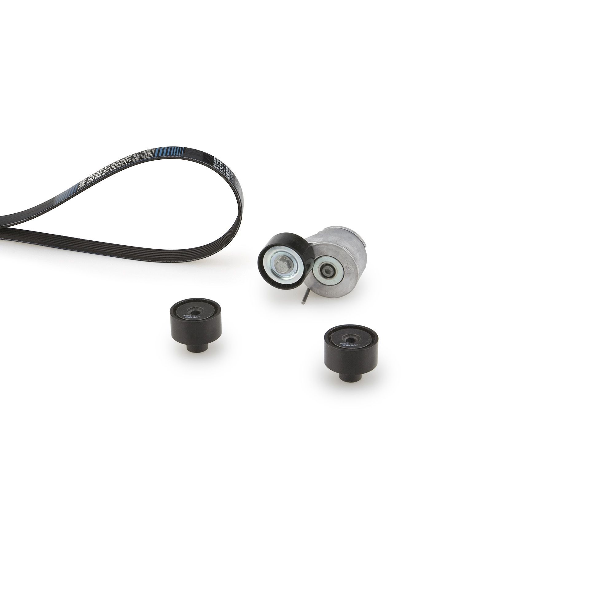 V formos rumbuotas diržas, komplektas GATES K016PK1340