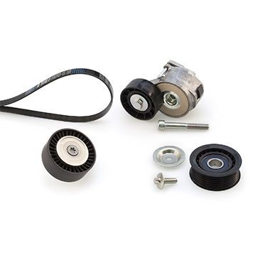 V formos rumbuotas diržas, komplektas GATES K016PK1375