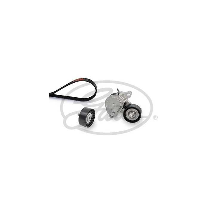 V formos rumbuotas diržas, komplektas GATES K016PK1715XS