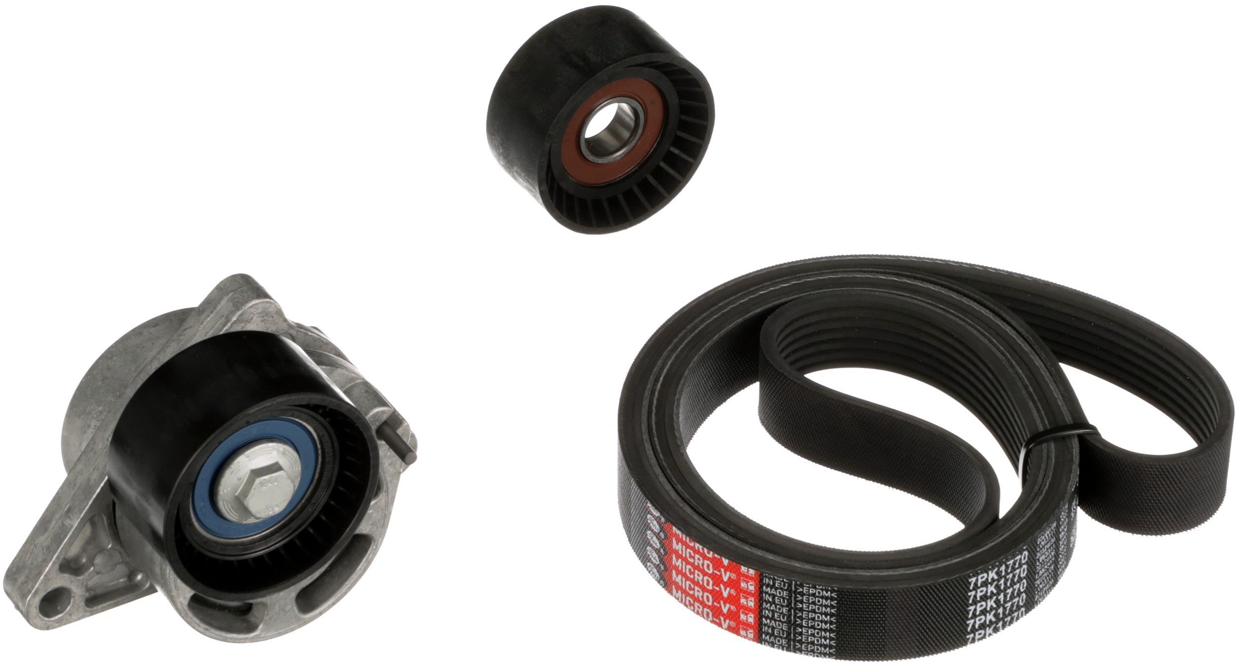 V formos rumbuotas diržas, komplektas GATES K017PK1770