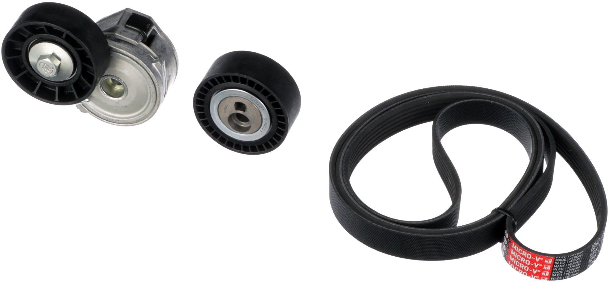 V formos rumbuotas diržas, komplektas GATES K026PK1750