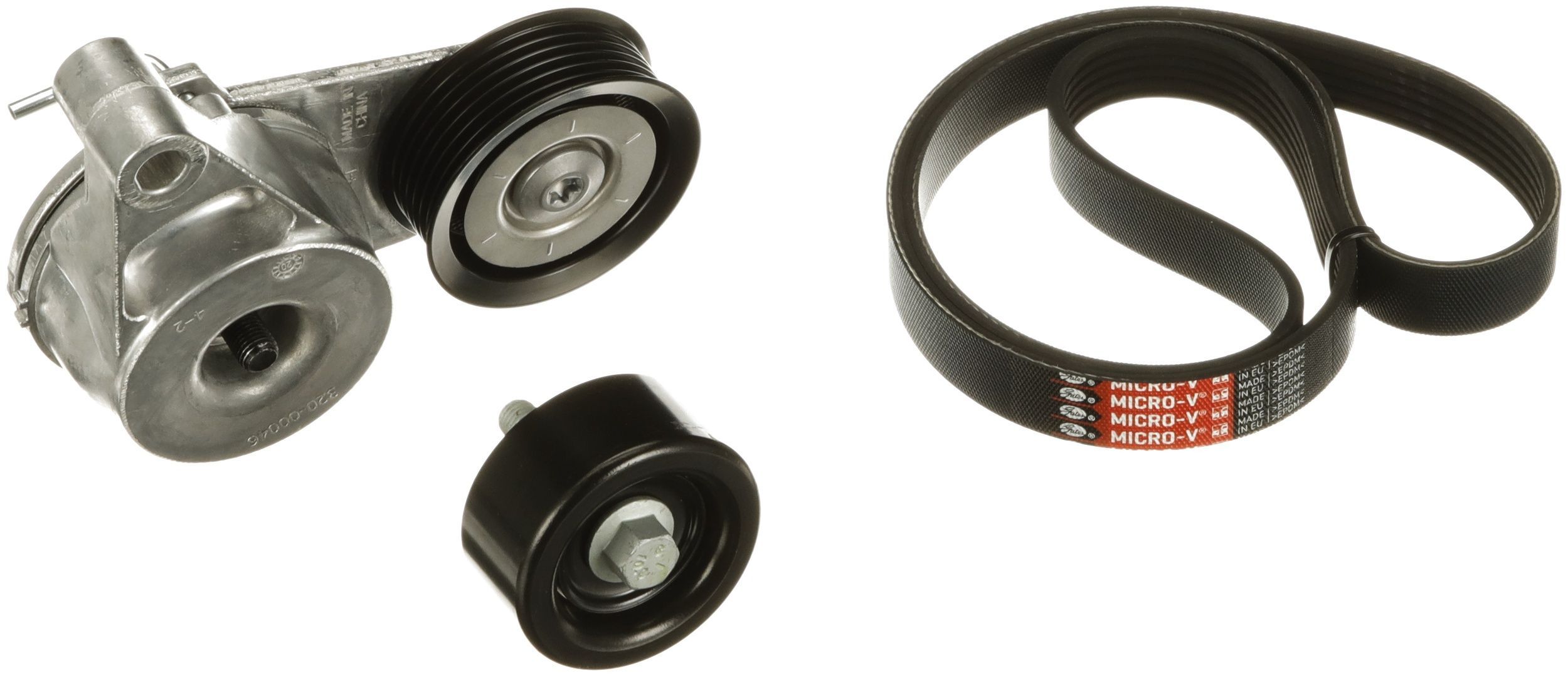 V formos rumbuotas diržas, komplektas GATES K026PK1780