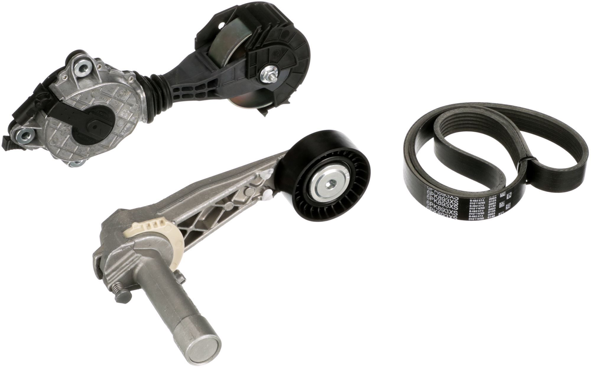 V formos rumbuotas diržas, komplektas GATES K026PK893XS