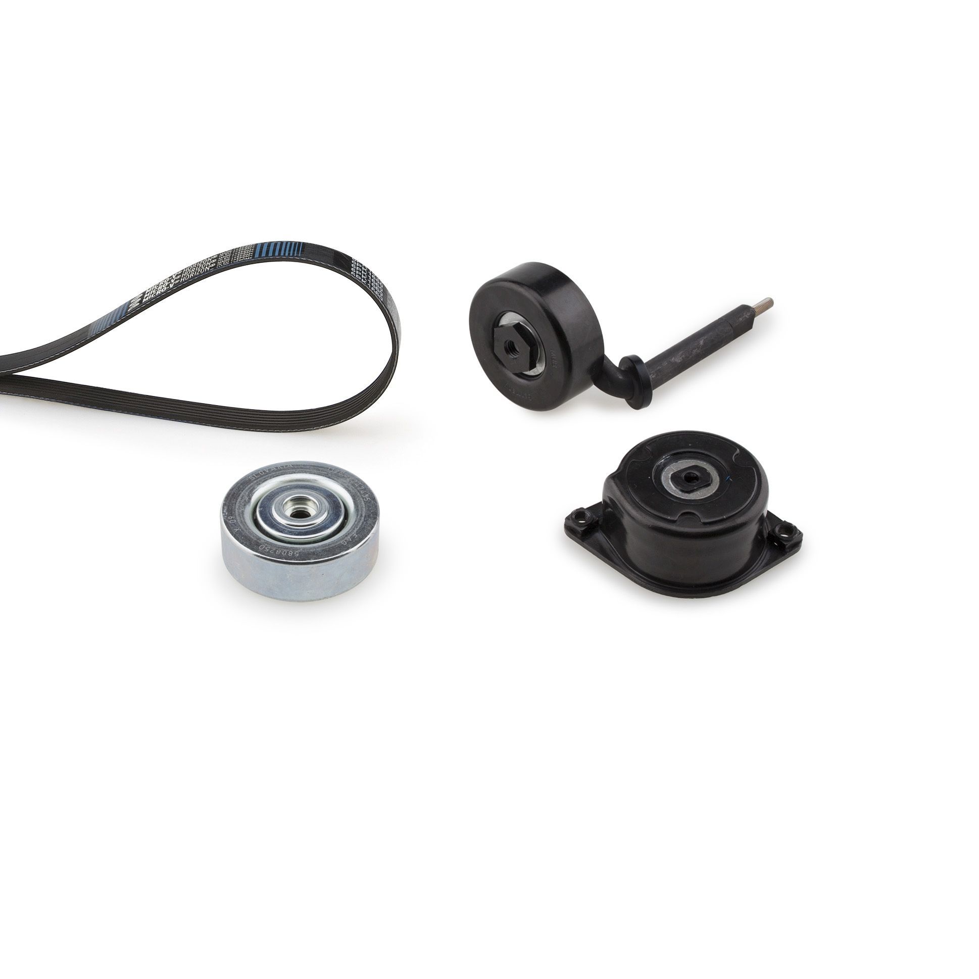 V formos rumbuotas diržas, komplektas GATES K035PK2030