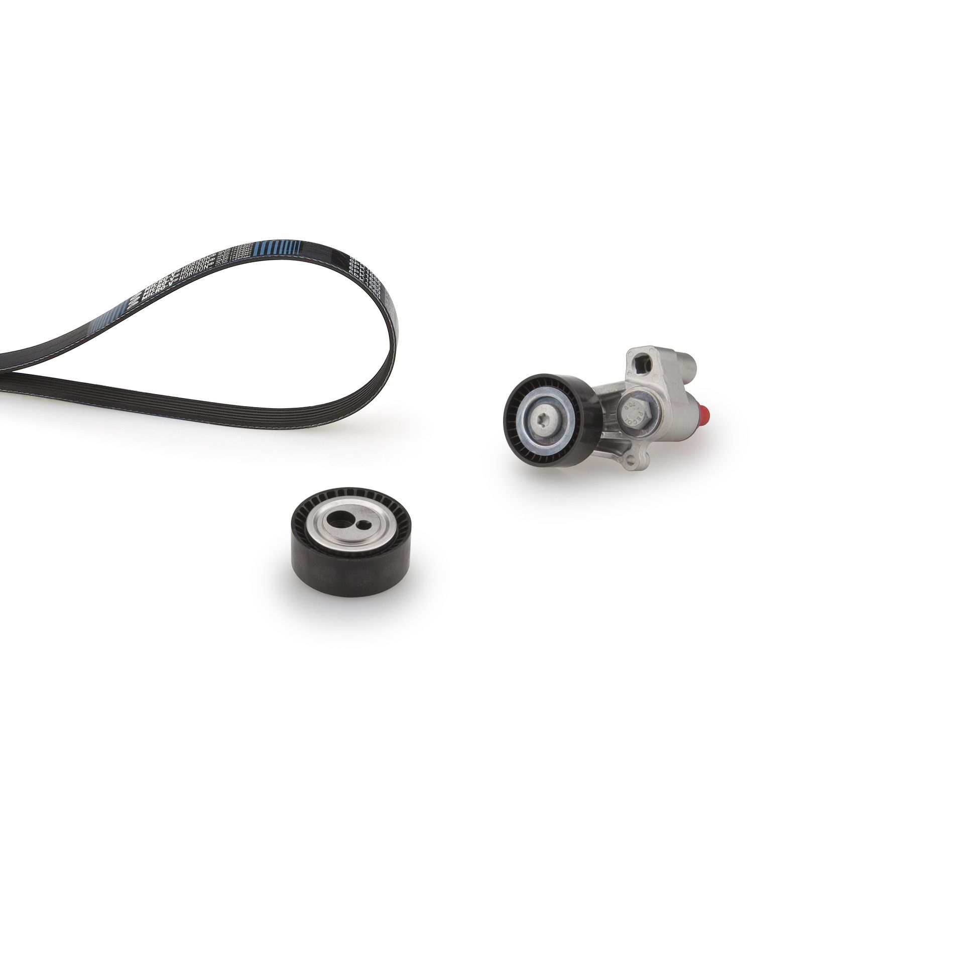 V formos rumbuotas diržas, komplektas GATES K036PK1740