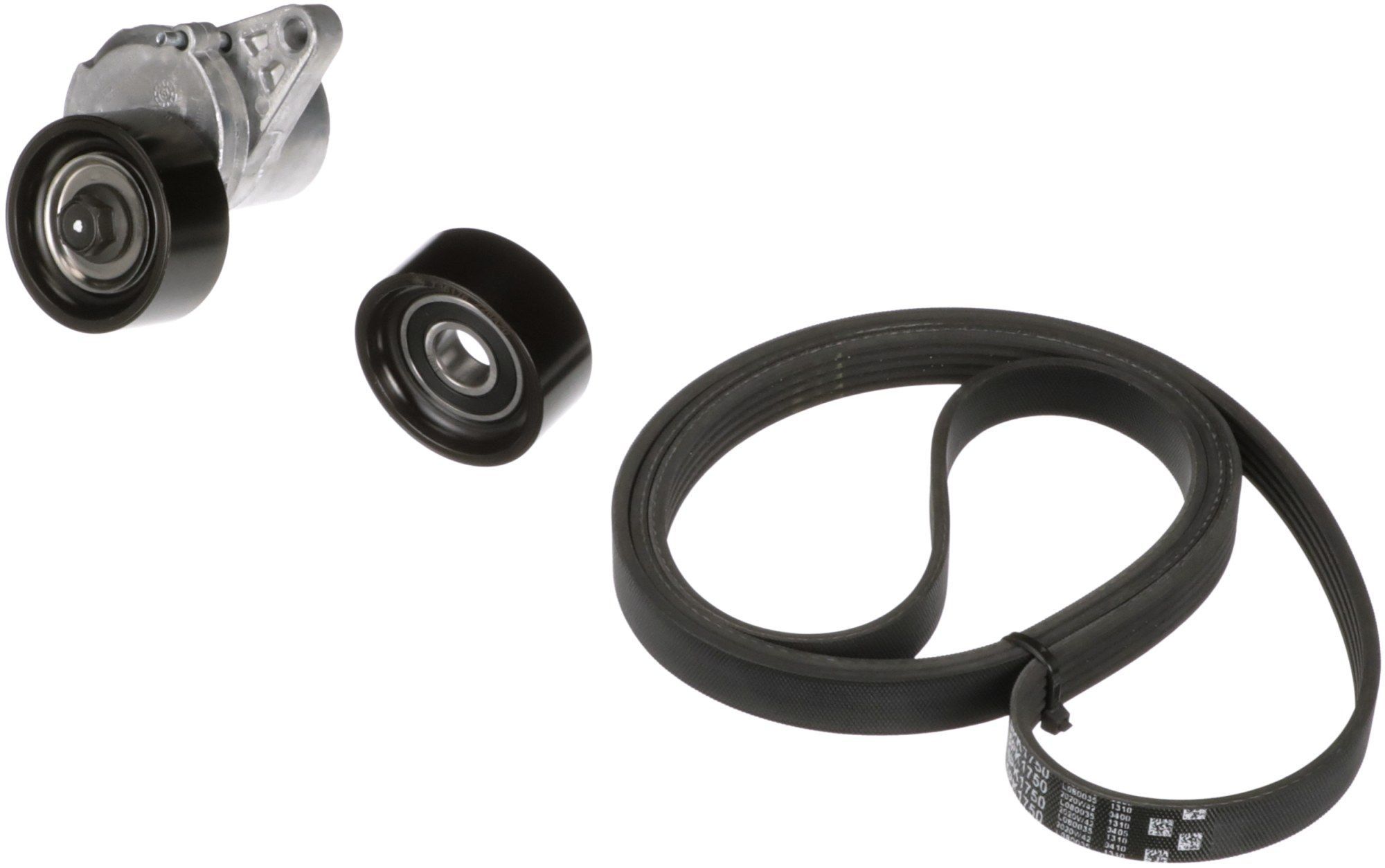 V formos rumbuotas diržas, komplektas GATES K036PK1750