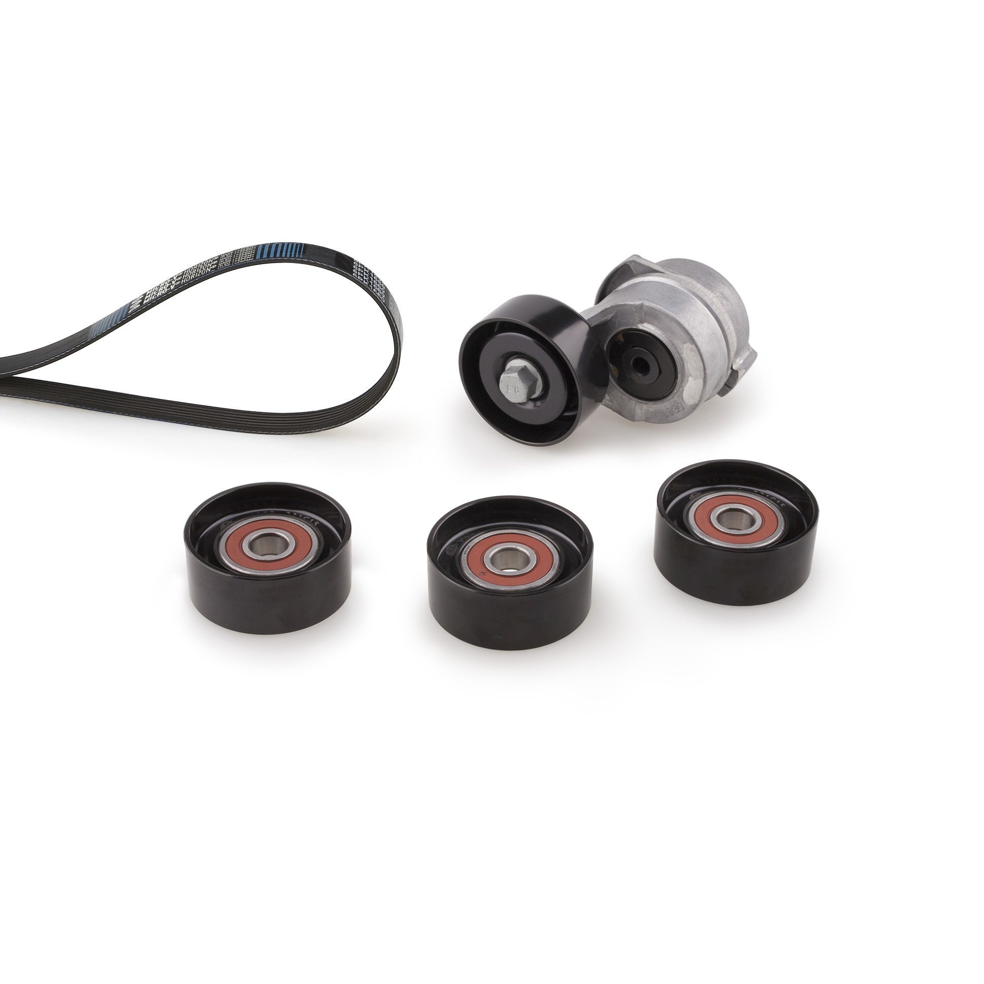 V formos rumbuotas diržas, komplektas GATES K037PK2265