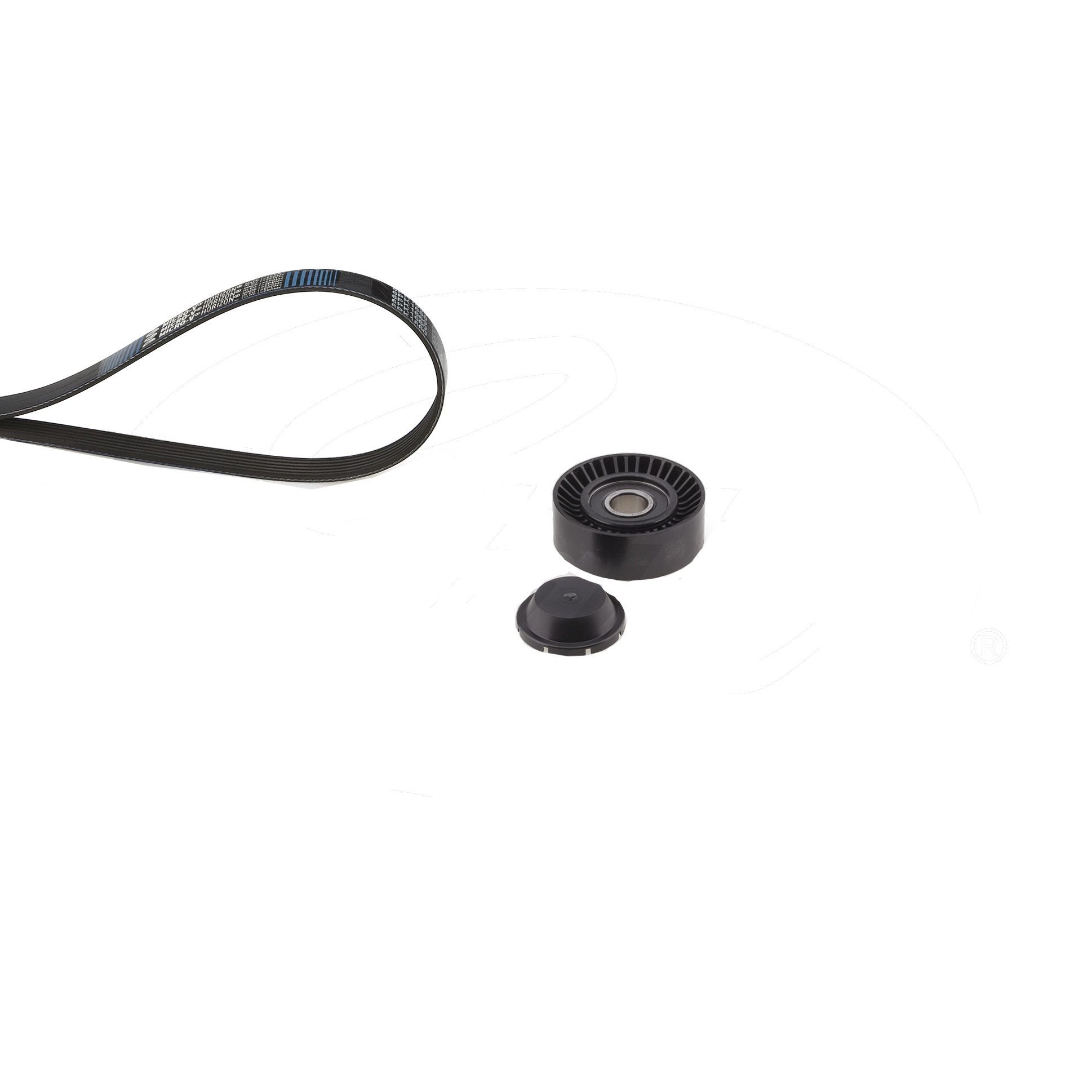 V formos rumbuotas diržas, komplektas GATES K045PK940