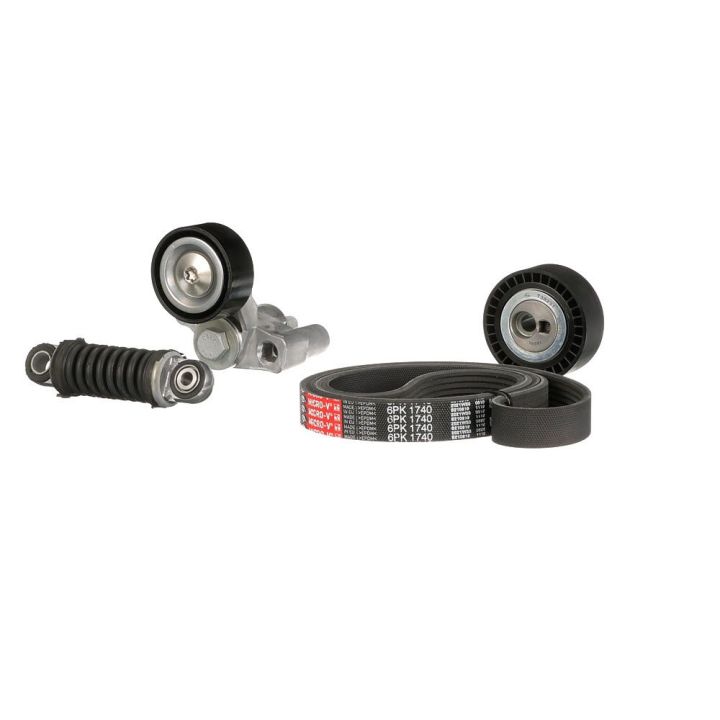 V formos rumbuotas diržas, komplektas GATES K046PK1740