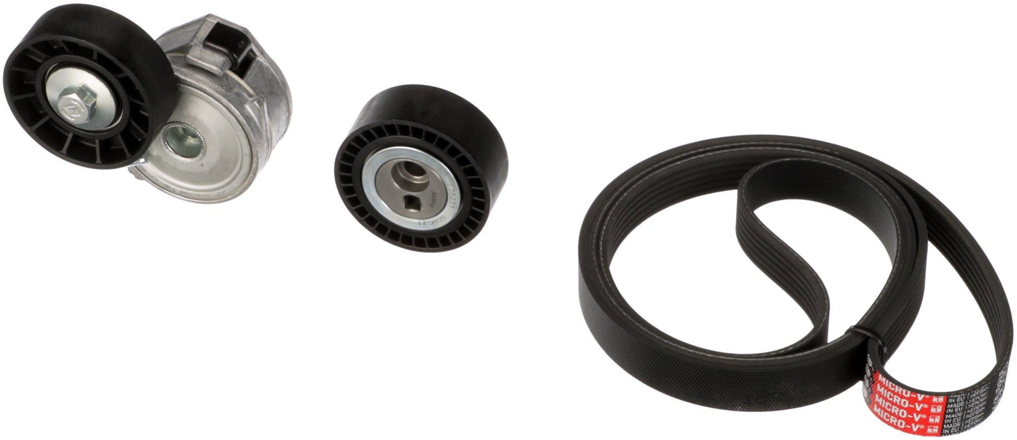 V formos rumbuotas diržas, komplektas GATES K056PK1740