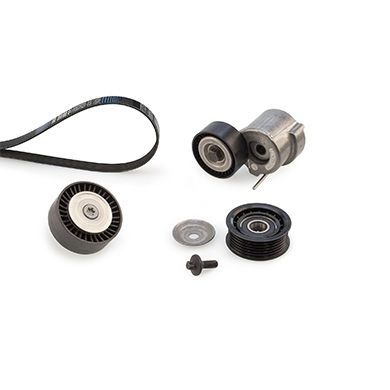 V formos rumbuotas diržas, komplektas GATES K066PK1395