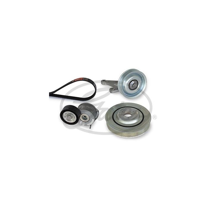 V formos rumbuotas diržas, komplektas GATES K086PK1245