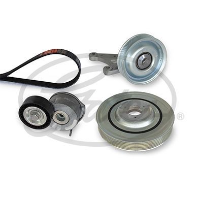 V formos rumbuotas diržas, komplektas GATES K086PK1245